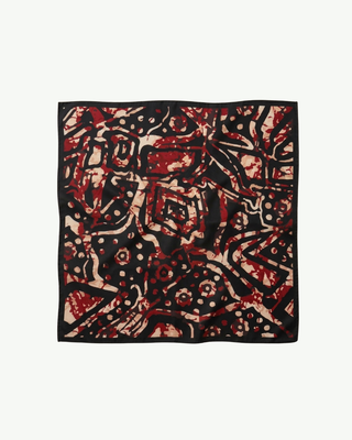 The Red-Black Seasonal Batik Scarf
