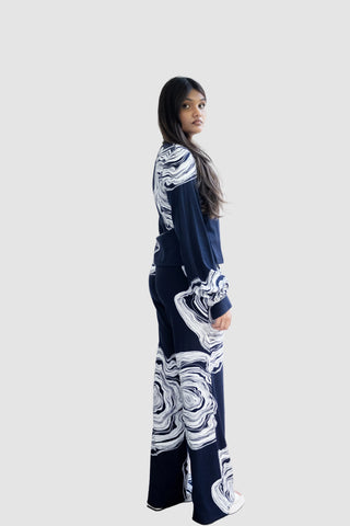 Navy Ripple Co-ord