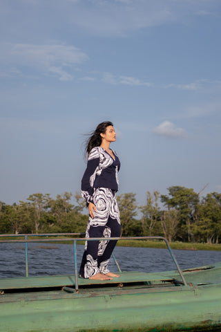 Navy Ripple Co-ord