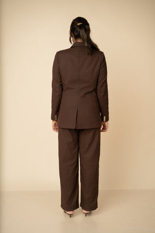 Tailored Power Pant in Dark Brown